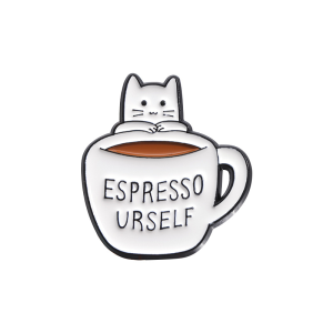 Metalowa przypinka Espresso yourself