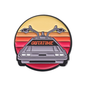 Metalowa przypinka Delorian Back to the Future