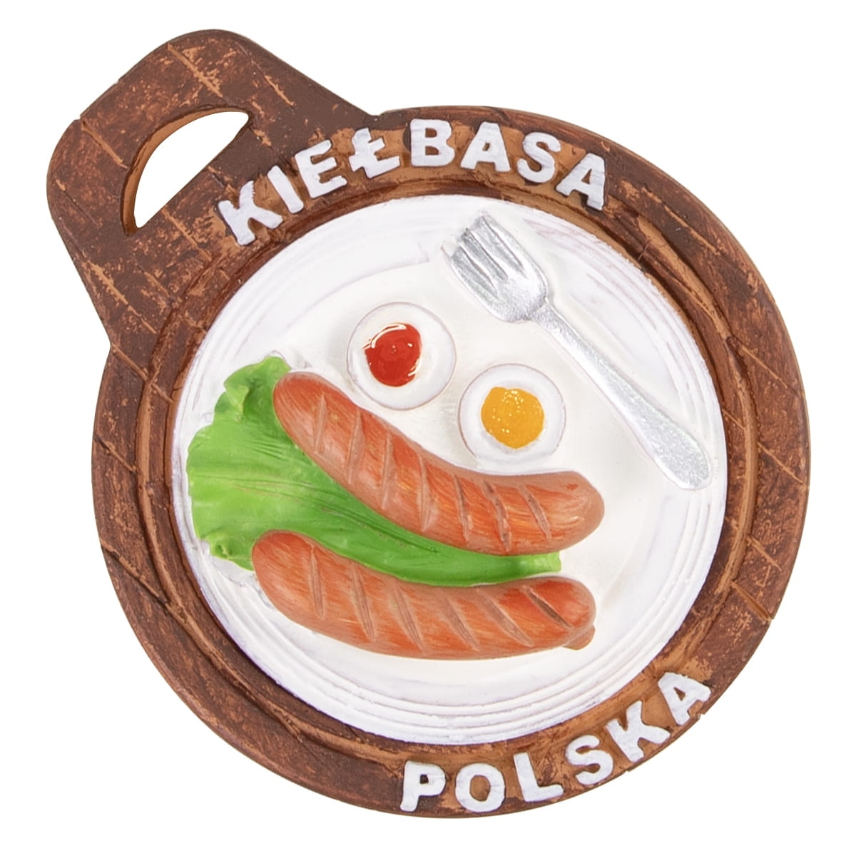 Magnes na lodówkę kiełbasa z musztardą Polska pamiątka