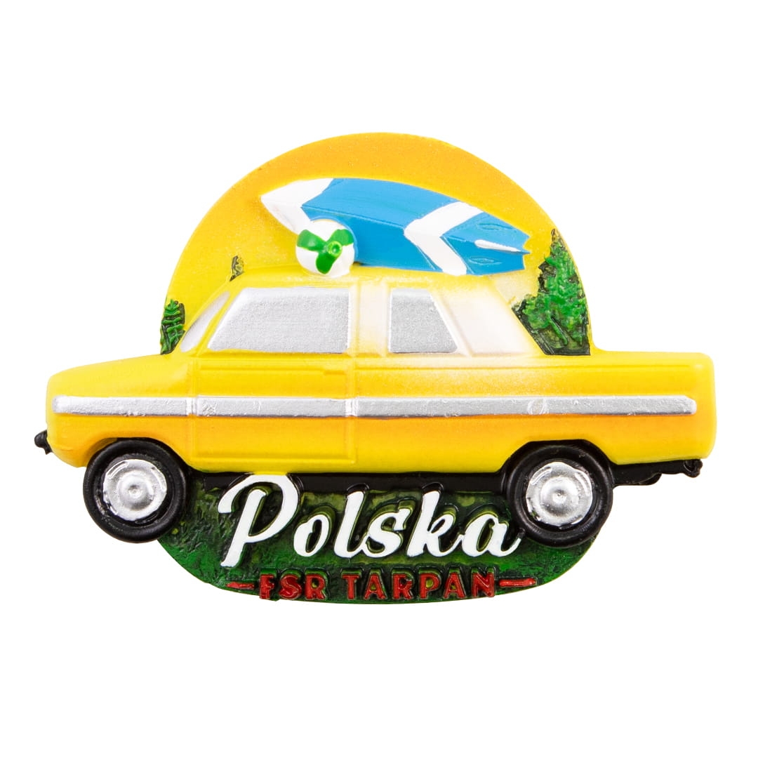 magnes na lodówkę FSR Tarpan żółty samochód Polska
