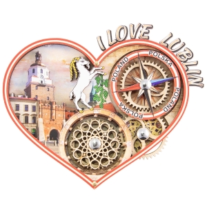 Magnes na lodówkę – Lublin drewniany ruchomy
