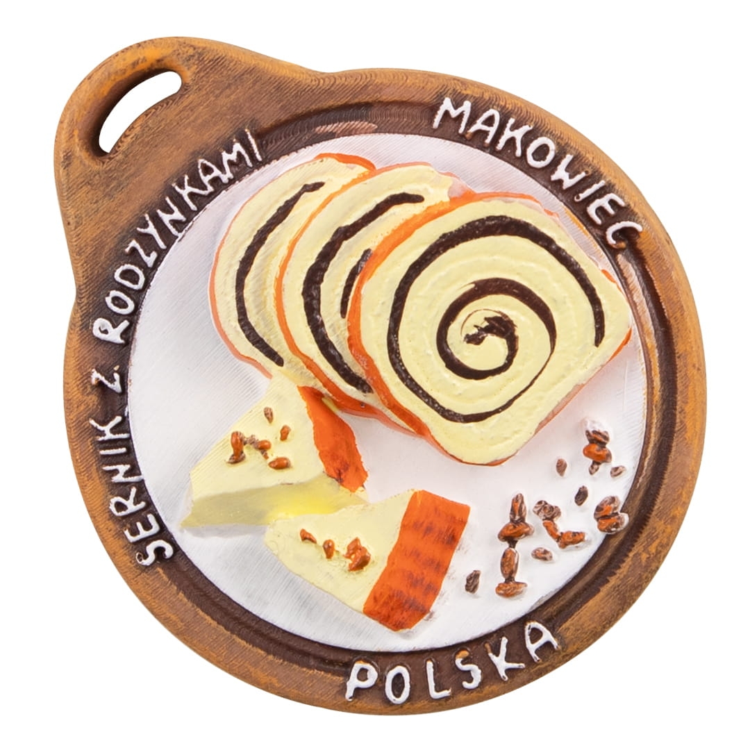 magnes na lodówkę sernik makowiec Polska pamiątka