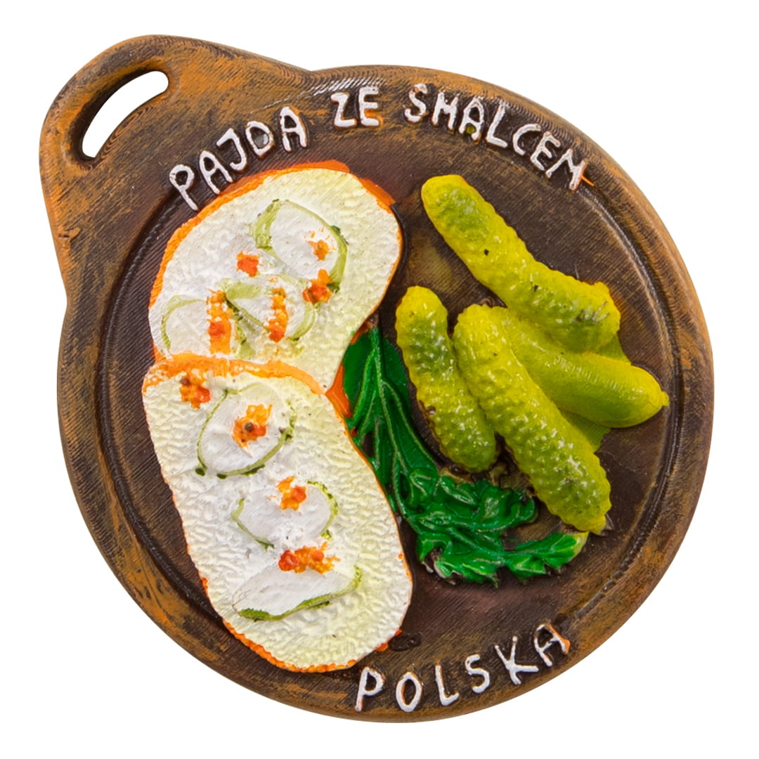 magnes na lodówkę pajda ze smalcem polski prezent