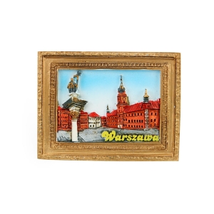 Magnes na lodówkę – Obraz złota rama Warszawa Zamek