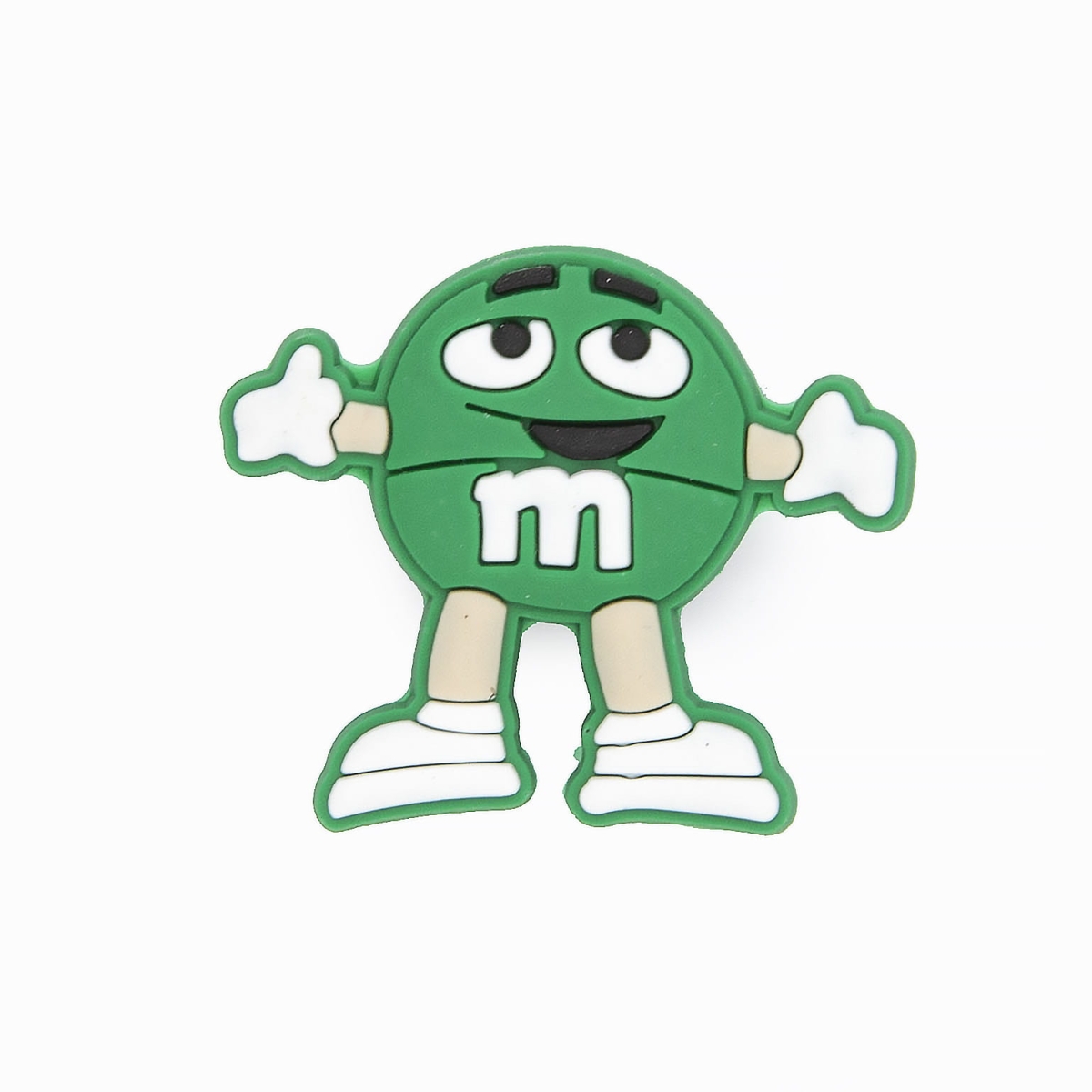 przypinka do kroksów zielony m&m's emoji kroksy ozdoba