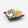 przypinka jibbitz Tom i Jerry widok z boku 3D