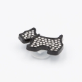 przypinka do crocsów pies akryl cyrkonie tył zapięcie