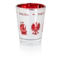kieliszek lustrzany Polska z orłem i żaglowcem