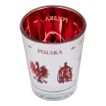 kieliszek lustrzany Polska czerwone wnętrze widok z góry