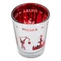 kieliszek Gdańsk z dźwigiem portowym i napisem Polska