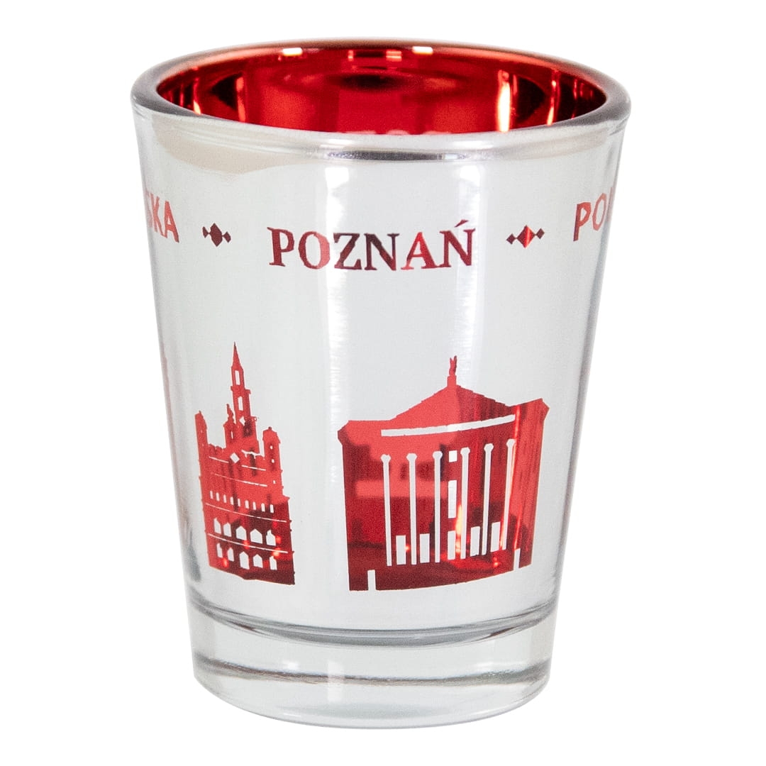 kieliszek lustrzany Poznań pamiątka z zabytkami miasta