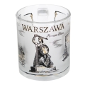 kubek szklany Warszawa Syrenka pomnik pamiątka