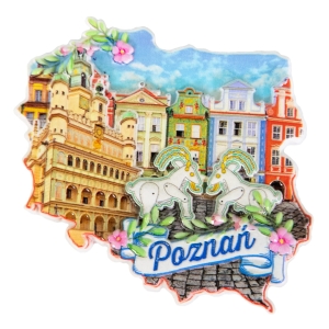 Magnes na lodówkę w kształcie Polski – Poznań