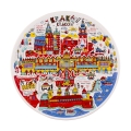 talerzyk ceramiczny Kraków 20 cm widok z góry kolorowa ilustracja