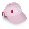 Czapka z daszkiem B-Fashion różowa I love Polska z haftem
