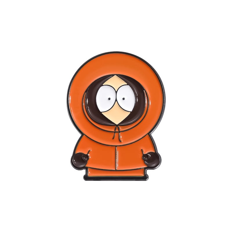 przypinka Kenny South Park metalowa postać pomarańczowa kurtka