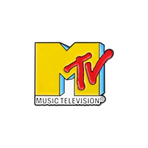 Metal pin badge – MTV logo