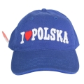 Czapka z daszkiem B-Fashion I love Polska niebieska z haftem