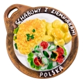 magnes na lodówkę schabowy z ziemniakami polski magnes pamiątka z Polski