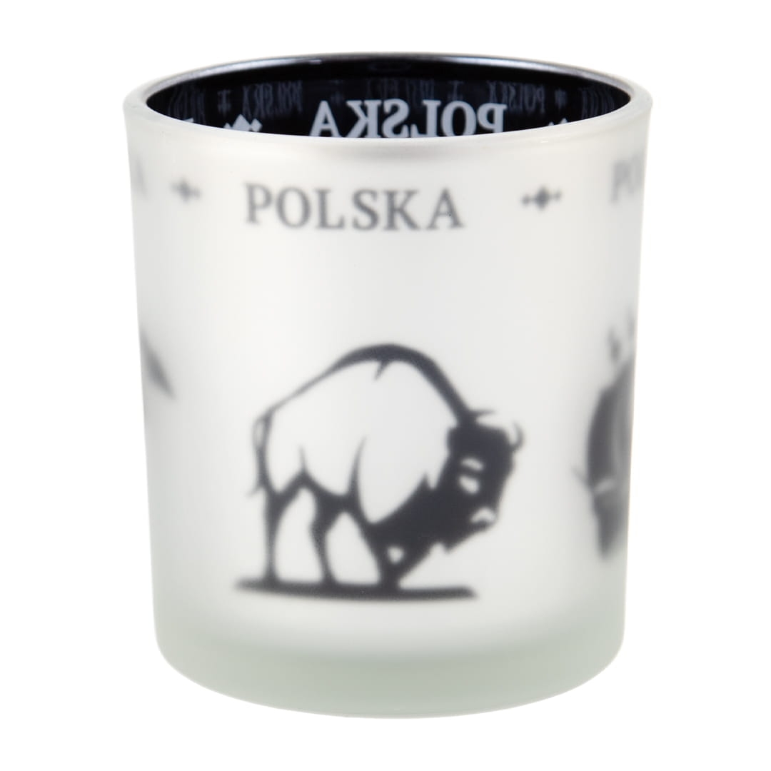 szklanka matowa Polska z żubrem
