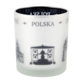 szklanka matowa Zamość Polska z motywem ratusza