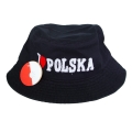 kapelusz letni I love Polska czarny z białym napisem
