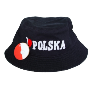 Kapelusz letni I love Polska – czarny
