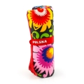 ręcznik plażowy folk czarny zrolowany z gumką POLSKA