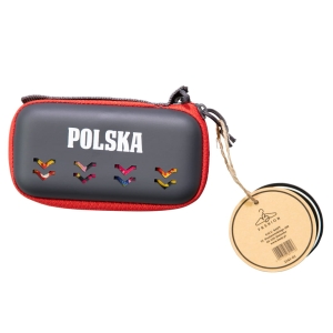 Ręcznik plażowy mały w etui folk czarny