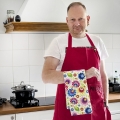 ściereczka kuchenna folk łowicki w użyciu kuchnia