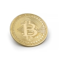przypinka bitcoin metalowa złoty kolor perspektywa