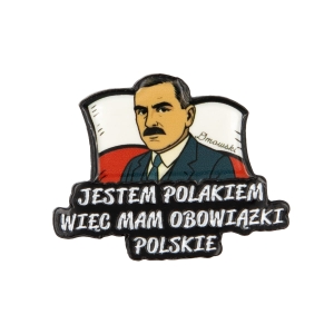 Metalowa przypinka Dmowski