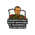 Metalowa przypinka Pilecki z cytatem patriotycznym