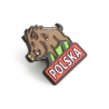 przypinka dzik Polska perspektywa boczna pin