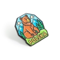 przypinka miś Polska metal kolorowa emalia pin