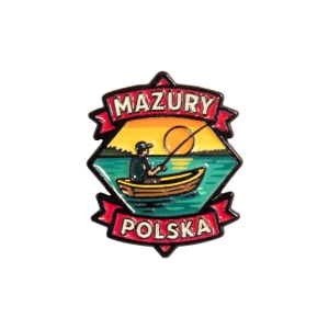 Przypinka metalowa – Wędkarz