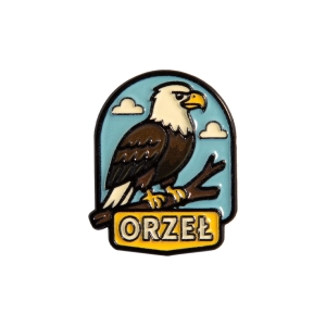 Metalowa przypinka orzeł