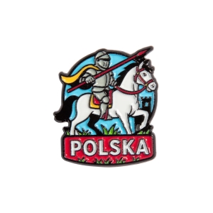 Metalowa przypinka rycerz Polska