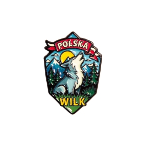 Metalowa przypinka wilk Polska