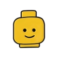 Przypinka lego głowa ludzika żółta metalowa pin