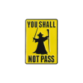 przypinka You shall not pass metalowa grafika torby zakupowej