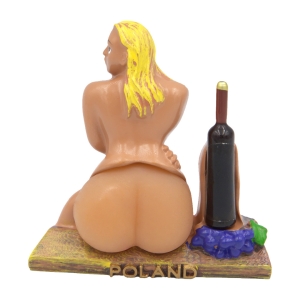 Magnes na lodówkę touch my booty - z winem