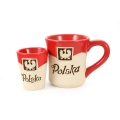 kubek gliniany Polska ceramiczny z godłem