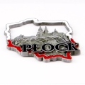 magnes metalowy kontur Płock pamiątka z Płocka