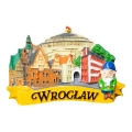 magnes malowany panorama Wrocław pamiątka zabytki krasnale