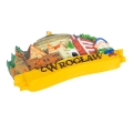 magnes Wrocław panorama 3D widok z boku suwenir