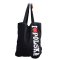 torba materiałowa czarna I love Polska premium B-Fashion