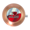 dzwonek rowerowy Polska flaga polska I love Poland widok z góry