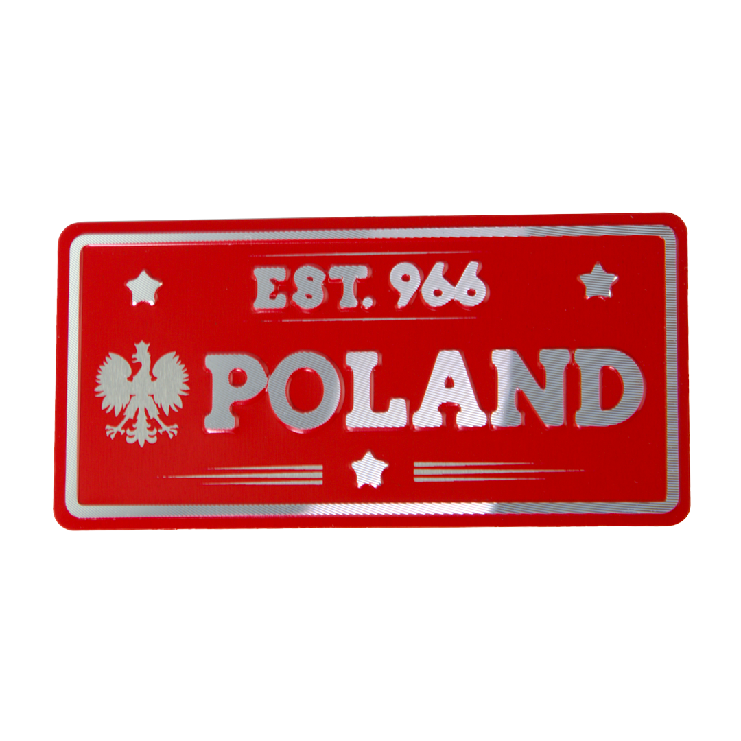 Magnes Tablica Poland EST 966 pamiątka z Polski