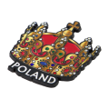 Magnes Korona Poland - widok z boku ozdobny magnes pamiątka z Polski